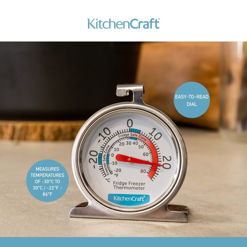 KitchenCraft Dial-Type Freezer / Fridge Thermometer