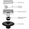 6 Inch Square Shower Floor Drain, Shower Drain Kit with