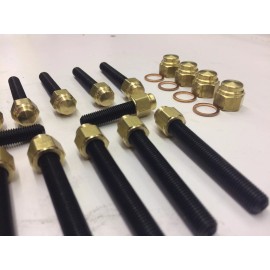 Diycycleparts HARLEY SPORTSTER IRONHEAD ROCKER BOX BRASS FLAT TOP HAT CAP NUTS BOLTS chopper