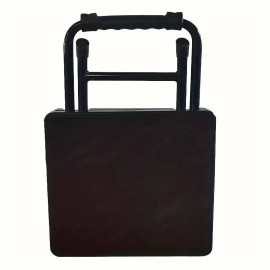 unbrand 3-in-1 Vintage Iron Foldable Table and Chair Set,Portable Folding Desk