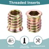 sourcing map 60Pcs Threaded Inserts, 5/16"-18x43/64" Zinc Alloy Hex Socket