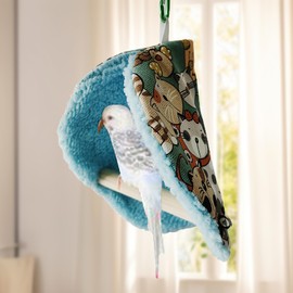 Bird Hammock | Winter Hammock Finch Cage with Perch | Bird Nest House Shed Hut, Bird Bed for Cage, Bird Nest Snuggle Hut for Hamster Parrot Macaw Budgies