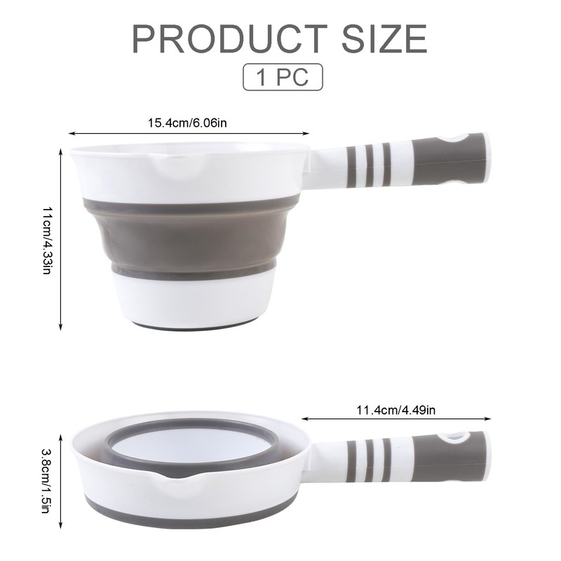 ASUNFO Folding Water Ladle Collapsible Water Dipper Water Scoop Portable