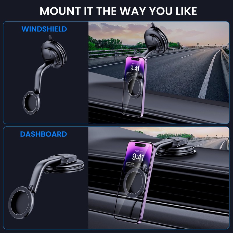 DOLYOFG for Magsafe Car Mount,【Strong Magnets & Low Profile】 Magnetic
