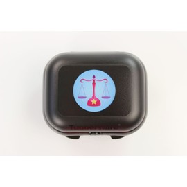 TUPPERWARE Mini Oyster Box Keeper black Zodiac Libra