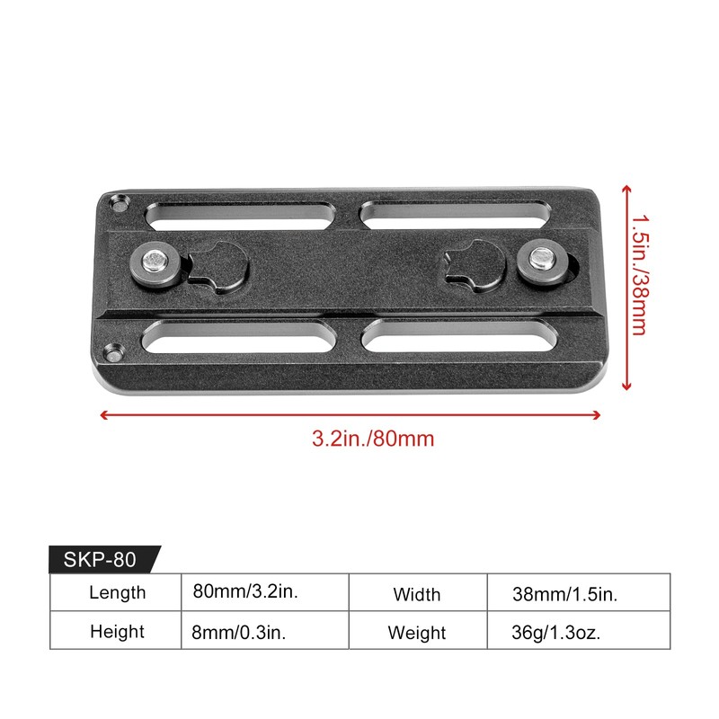 3.1 inch Keymod to Arca Swiss Rail Mount Plate Adapter