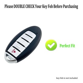 TPU Protector Key Fob Cover Case fit for Nissan Altima Armada GT-R Leaf Pathfinder 350Z 370Z Rogue Sentra Maxima Murano Versa Sedan fit for Infiniti JX35 Q50 Q60 QX56 QX60 QX80 Key Fob