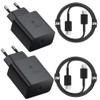2 Pack 25W USB C Charger with 2 x 2M