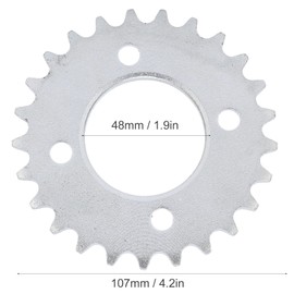 420 Chain 25T 48 mm Motorcycle Sprockets, Steel Sprocket Rear Sprocket for Karts Motorcycles ATV