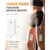 10-Pack TENS Unit Replacement Pads, Rectangular Snap TENS Electrode Pads
