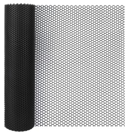 Bar Shelf Liner for Countertop, Glass Drying 24 Inch Wide Plastic Mesh Liners Mat, Non Slip Bar Mats Cabinet Liner for Pub Shelves Cupboard, 61X500CM, Black