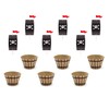 PartyDeco ZFM3 Pack of 6 Pirate Themed Cupcake Wrappers with