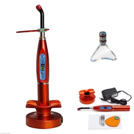 Global-Dental 5W LED Wireless Cordless Light Lamp 1500mw Red with Tip
