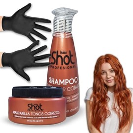 Kit Shampoo y Mascarilla Matizador Cobre con Keratina, Argn y Jojoba  Brillo Intenso, Color Cobrizo Vibrante para Cabello Teido, con Sello de...      