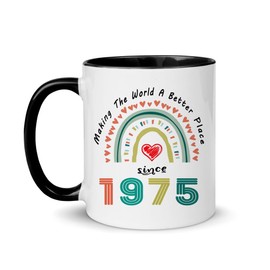 LXQM 50th Birthday Gifts for Women Men, 50 Year Old Birthday Gifts for Her Him, Gift Ideas for 50 Year Old Woman Man, 50th Birthday Gift for Turning 50, 50th Birthday Mug, 1975 Birthday Mug