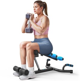 MERACH Deep Squat Machine for Women, Adjustable Glutes Trainer Machine, Core & Leg Exercise, Push Up Workout Equipment at Home Gym(Blue)