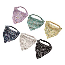 SAFIGLE 6Pcs Floral Headband Scarves for Women Elastic Bandanas Lightweight and Breathable Hair Scarves for Daily Wear and Costume Parties Hair Accessories