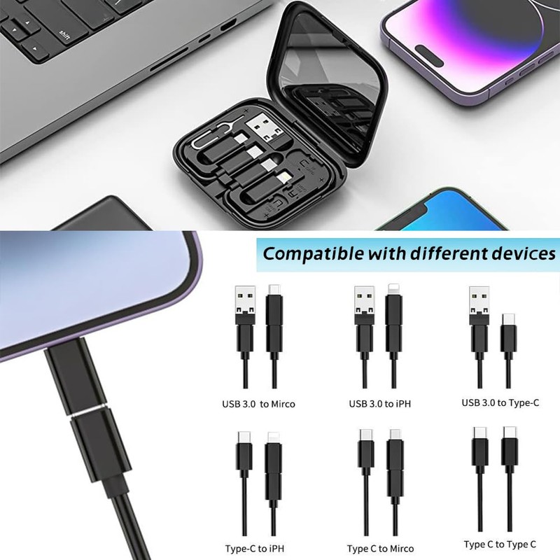 XFSRG Reiseadapter Weltweit Kompaktes 6 in 1 Reise Adapter Set