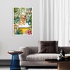 Funny Animal Canvas Poster Golden Retriever Is Enjoying A Bath
