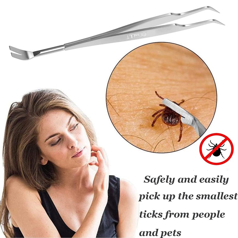 EasyULT 2 in 1 Tick Remover, Stainless Steel Professional Tick