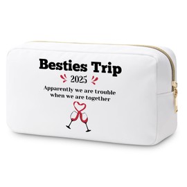 Besties Trip Gifts Girls Trip 2024 Weekender Bags for Women Travel Girls Weekend Gifts for Bridesmaid Best Friend Cosmetic Pouch Bachelorette Wedding Gift for Sister Bestie Bff Christmas Birthday Gift