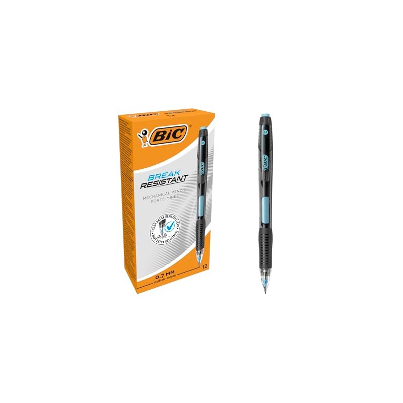 BIC Break Resistant Mechanical Pencils with Twist-Up Eraser and Nano