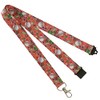 Red Festive Santa Christmas Lanyard w/Safety Breakaway & Trigger Clip