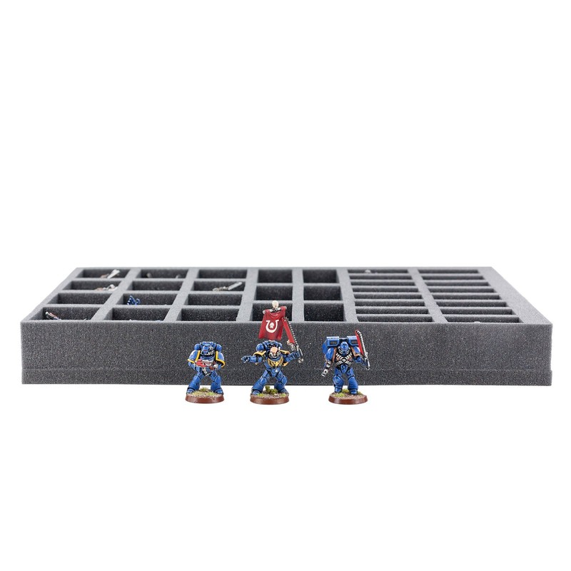 FSBR050BO 50 mm (2 inches) foam tray with different sized