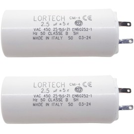 Roller Shutter Capacitor 2.5µF for Roller Shutters All Brands – Motor Torque 6 Nm – Made in Italy Pack of 2