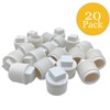 20 Pack 1/2 Inch PVC Pipe Male Thread Plug, PVC