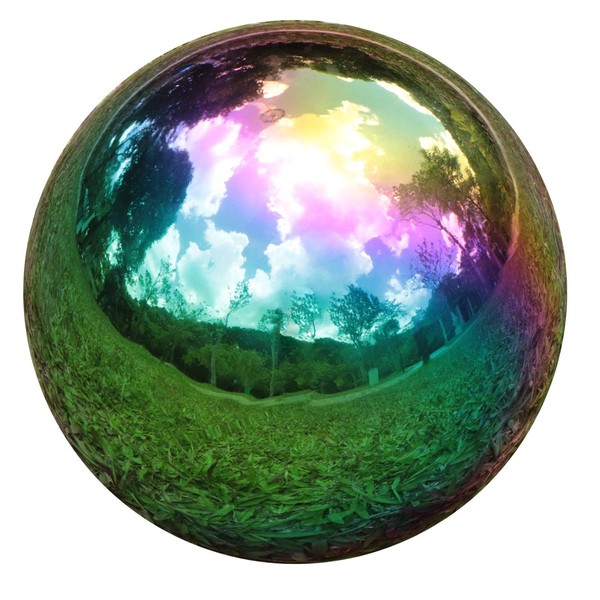 YeahaWo Rainbow Gazing Globe Mirror Balls for Garden Home Stainless