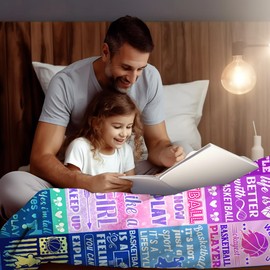 Basketball Blanket Basketball Gifts for Girls Women Soft Flannel Basketball Throw Blankets Sport Ball Basketball Accessories Gifts for Basketball Team Coach Basketball Lover Kids Adults 50"X40"