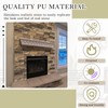 Maasechs 2 Pack Faux Stone Panels Interior 45.6''l x 11.8''h