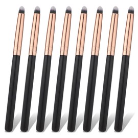 8 Pcs Eye Brushes for Makeup, Professional Small Eyeshadow Blending Brushes Eyeliner Smudge Brush Pointed Pencil Stick Set Reusable Crease Round Eye Makeup Brush for EyeShadow Concealer