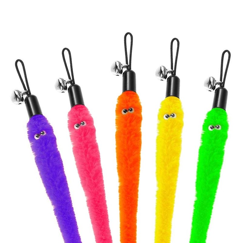 popluxy Cat Caterpillar Feather Toy, Cat Toy, Natural Bird Wing