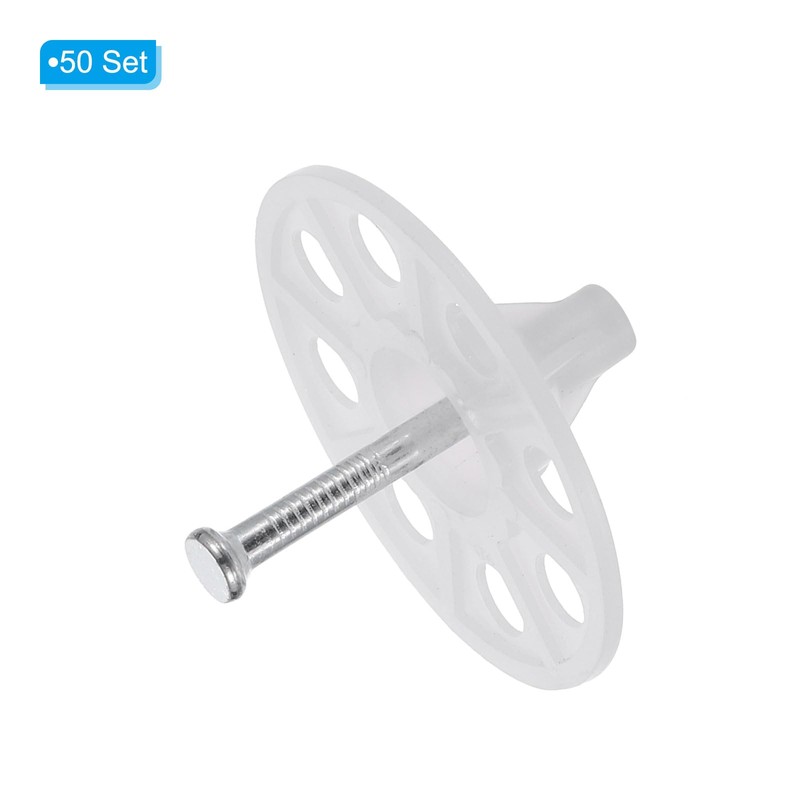 PATIKIL 40mm Perforated Insulation Pins, 50 Set Insulating Nails Shooting