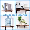 2pcs Heavy Duty Shelf Bracket, Black Wall Mount Stainless Steel