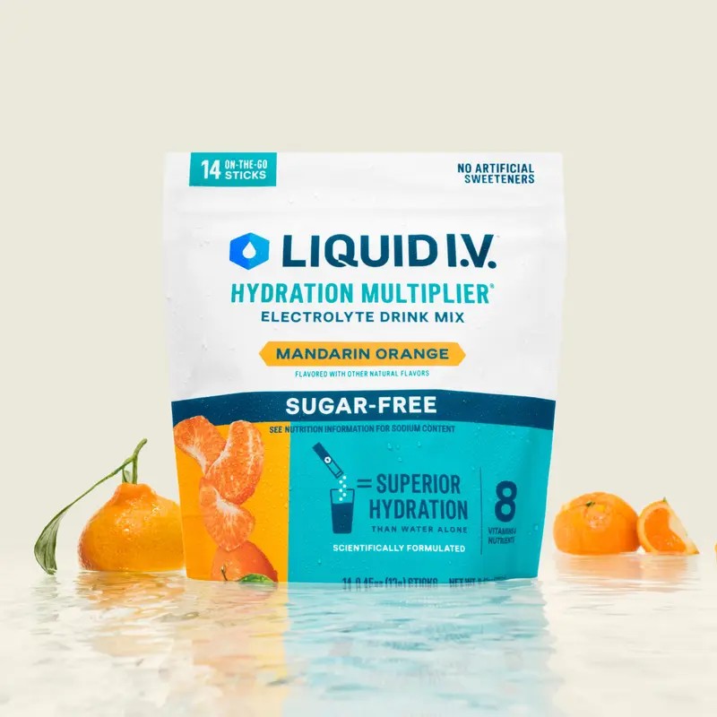 Sugar-Free Hydration Powder Sticks – Mandarin Orange Flavor – Electrolyte