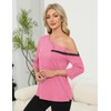 Poriff Hospital Gowns for Women Chemo Port Shirts 3/4 Sleeve