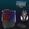 One Handed Gaming Keyboard Mouse Converter Wired 35 Keys Backlit