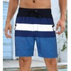 SHEKINI Men's Swimming Trunks with Zip Pockets, Swimming Shorts for