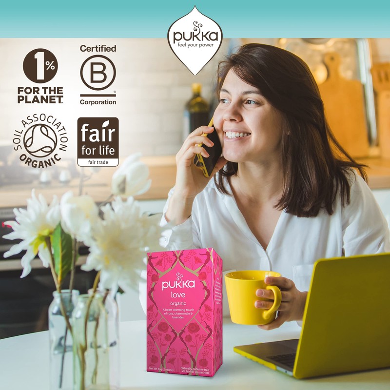 (Pack Of 4) - Organic Love Rose & Chamomile Herbal