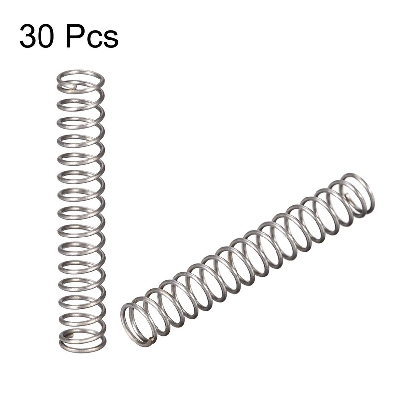 sourcing map Pack of 30 Compression Springs, 5 mm x