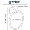 WZRUA Towel Ring Hand Towel Holder Wall Mounted, Chrome SUS304