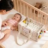 SEISSO Diaper Caddy Organizer with Handle, Portable Baby Gift Basket,