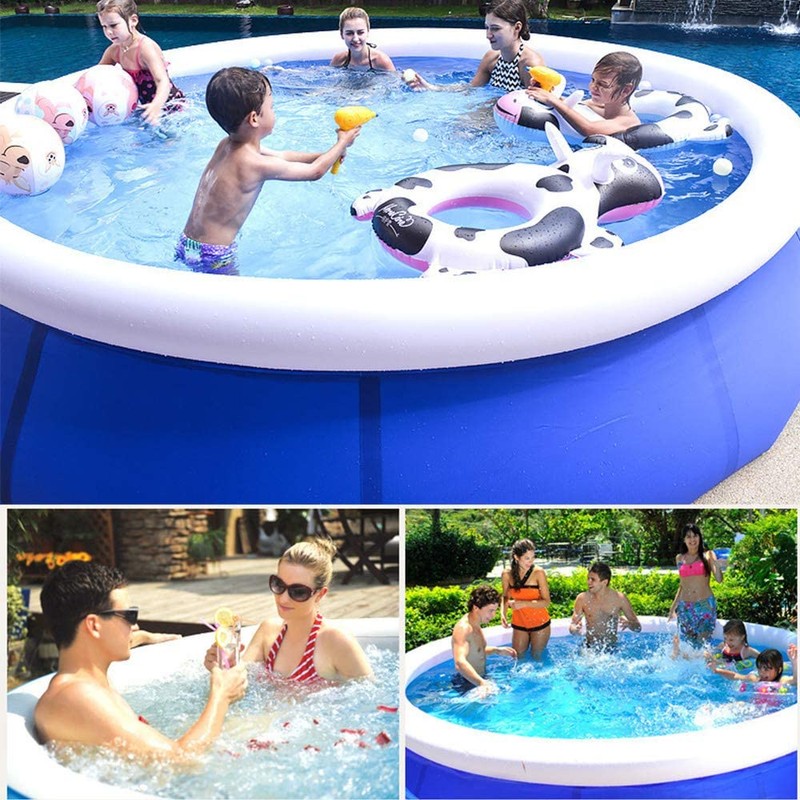 Inflatable Top Ring Swimming Pools for Adults Outdoor Easy to