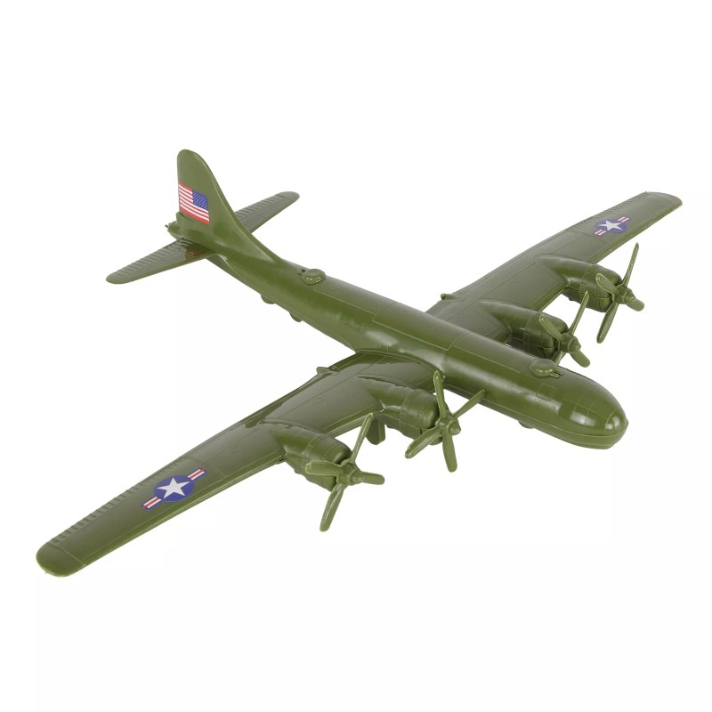BMC Toys TimMee Processed Plastic WW2 B-29 Superfortress Green Bomber
