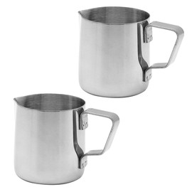 YDHfdc Pack of 2 304 Stainless Steel Milk Jug 150 ml Milk Frothing Jug Milk Pitcher for Making Latte Coffee Art, Cappuccino