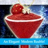 VFM - Red Glitter Cocktail Decoration Hand Painted Hanging Christmas