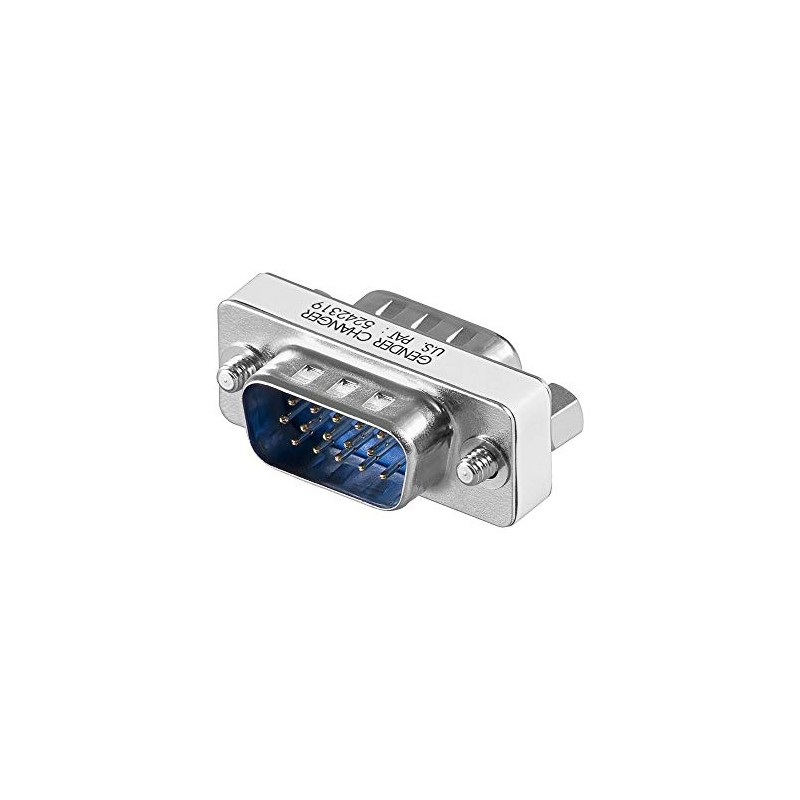 Gender changer SUB-D bulk, 15 pin HD plug > 15